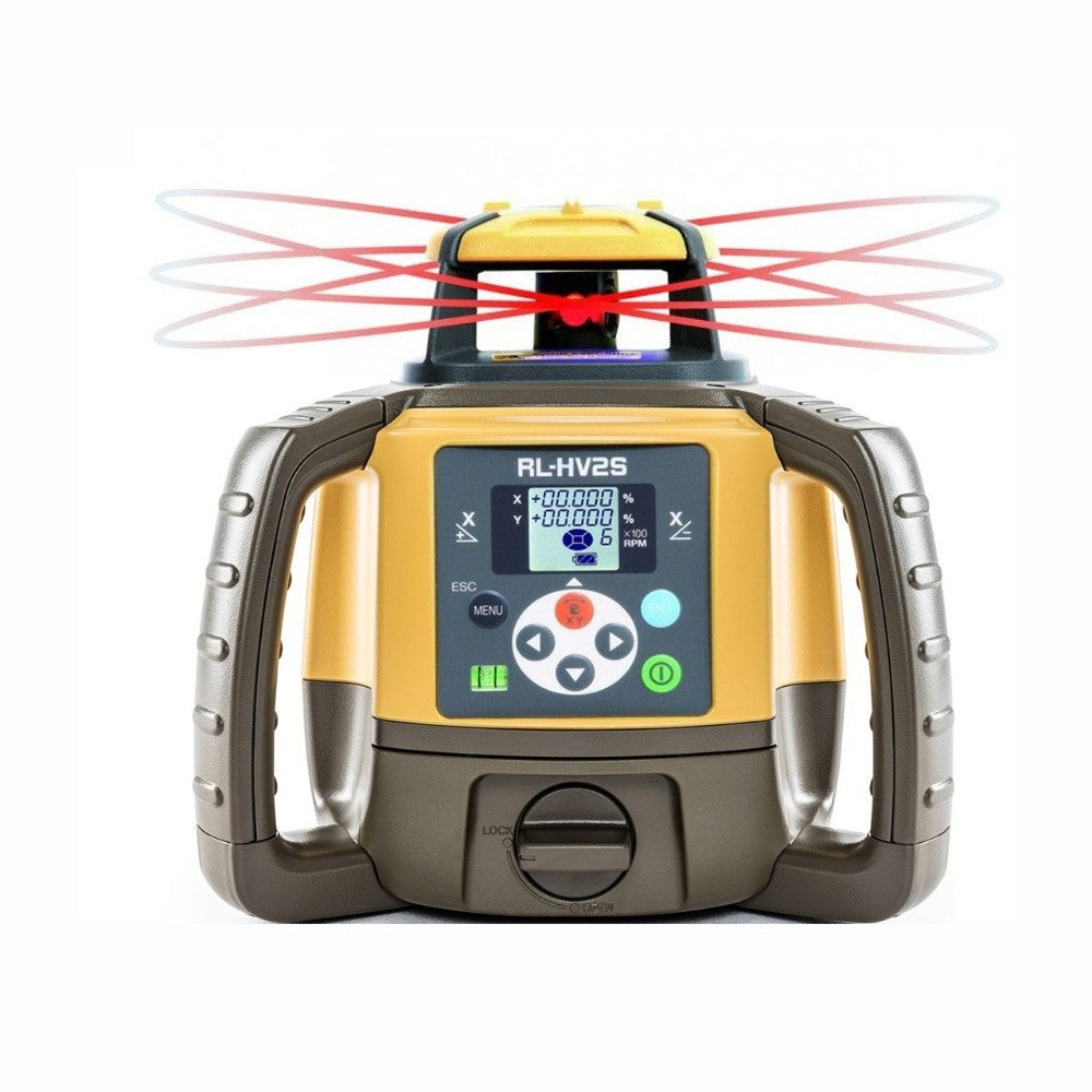 TOPCON LASER DUAL SLOPE LEVEL RL-HV2S WITH LS-100D MM RECEIVER