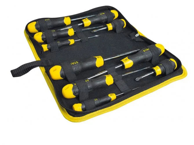 XMS STANLEY® 10 Piece CUSHION GRIP™ Screwdriver Set in Wallet