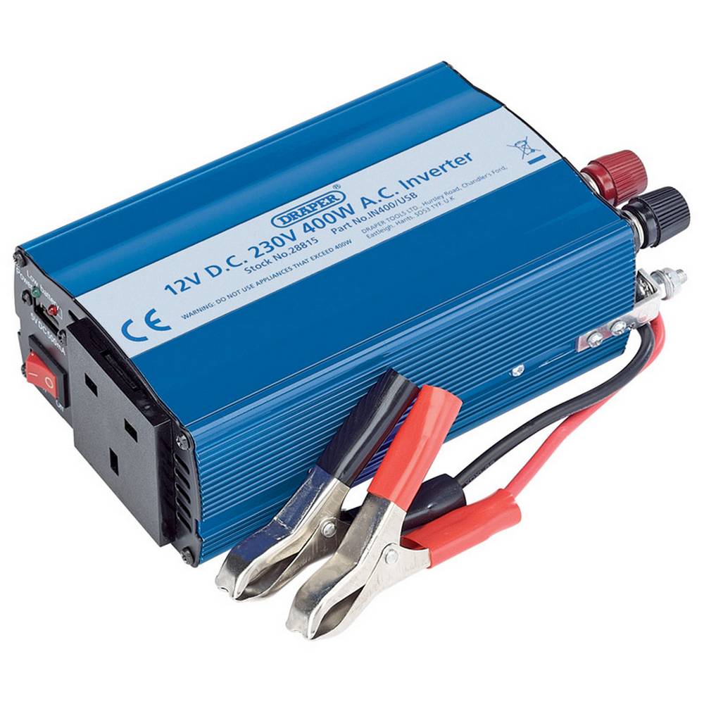 DRAPER DC AC INVERTER 400W WITH USB