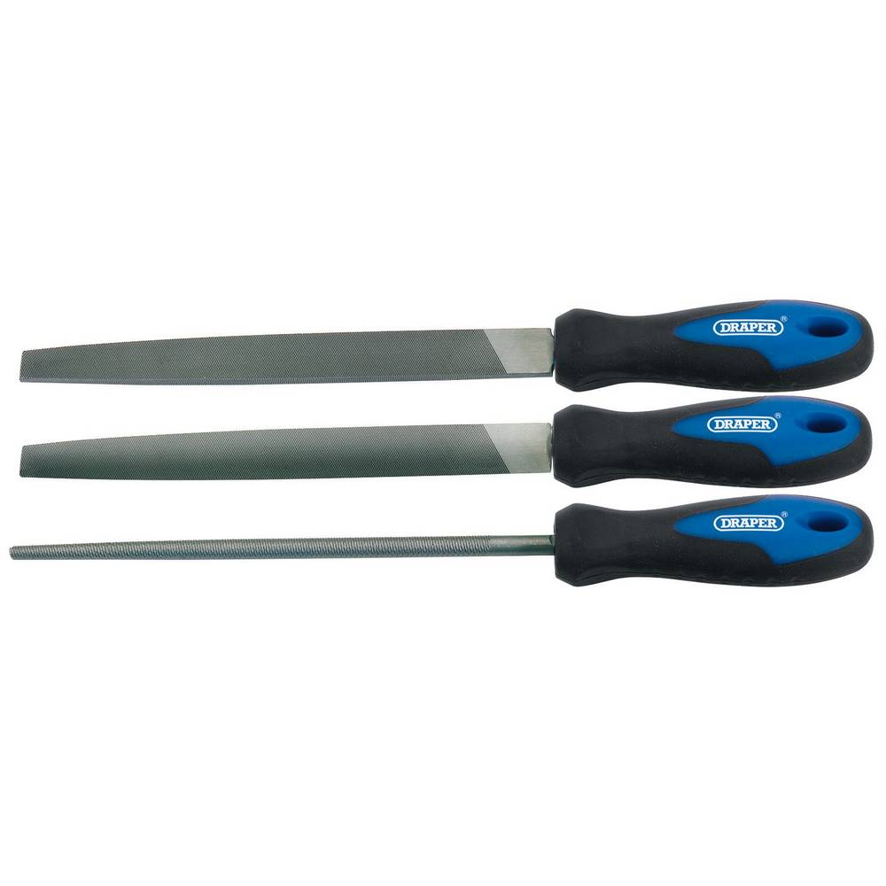 DRAPER SET OF 3 200MM FILES & HANDLES