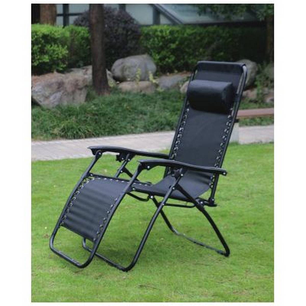 REDWOOD TEXTILENE RECLINING CHAIR - ALL BLACK BB-FC114BL