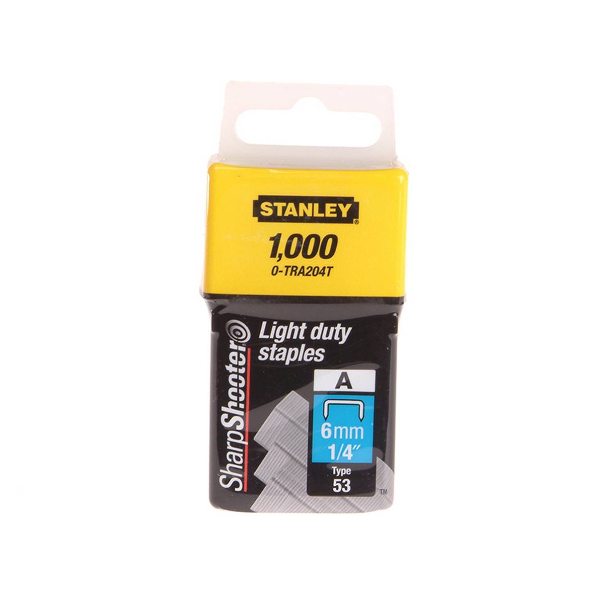 STANLEY® TRA2 Light-Duty Staple 6mm TRA204T (Pack 1000)