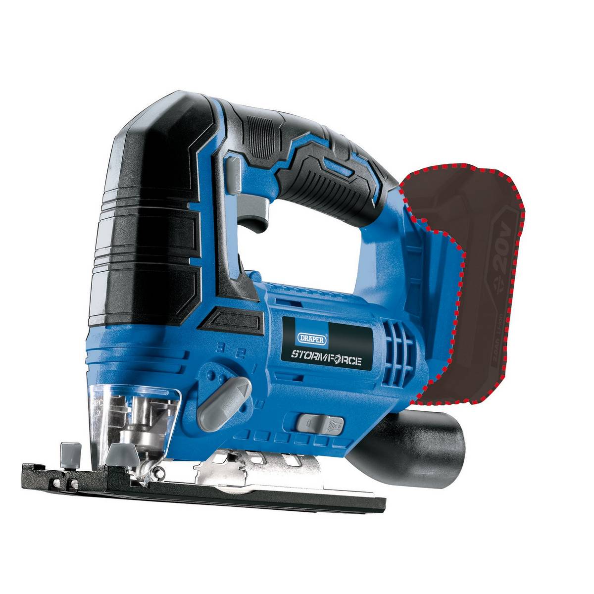 DRAPER STORM FORCE 20V JIGSAW (SOLD BARE)