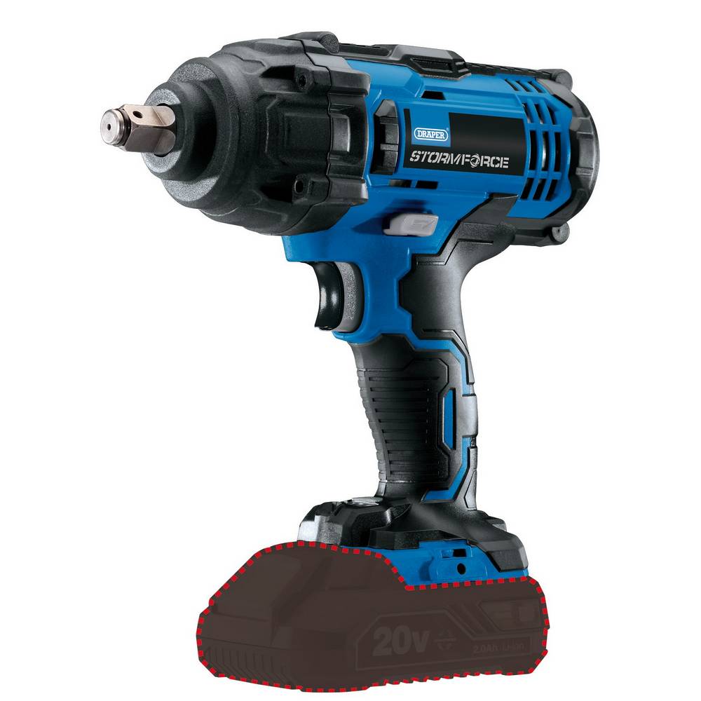 DRAPER IMPACT WRENCH BARE "STORM FORCE" 20V 400NM