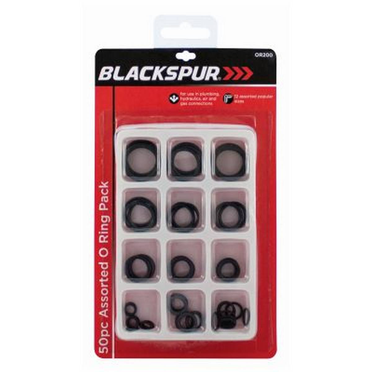 BLACKSPUR 50PC ASSORTED O RING PACK BB-OR200