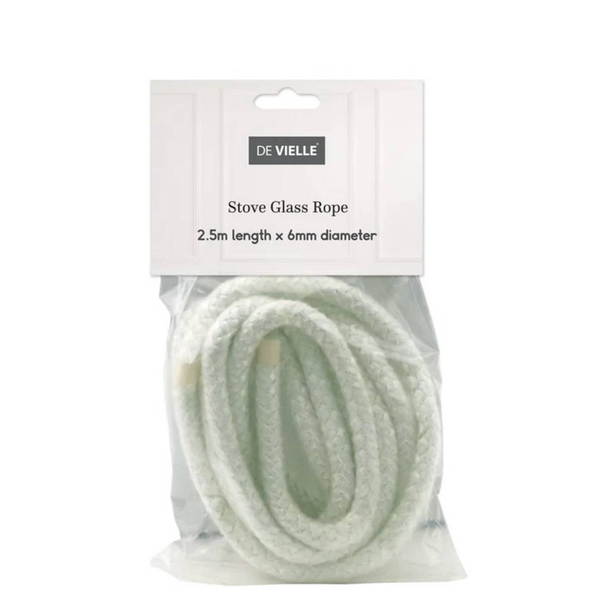 DE VIELLE STOVE GLASS ROPE 8MM X 2.5M