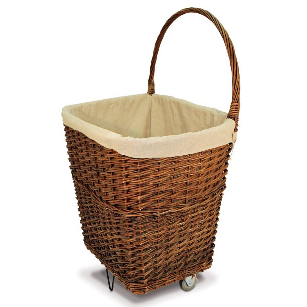 DE VIELLE LARGE NATURAL WICKER FIRELOG CART – Watson Hire