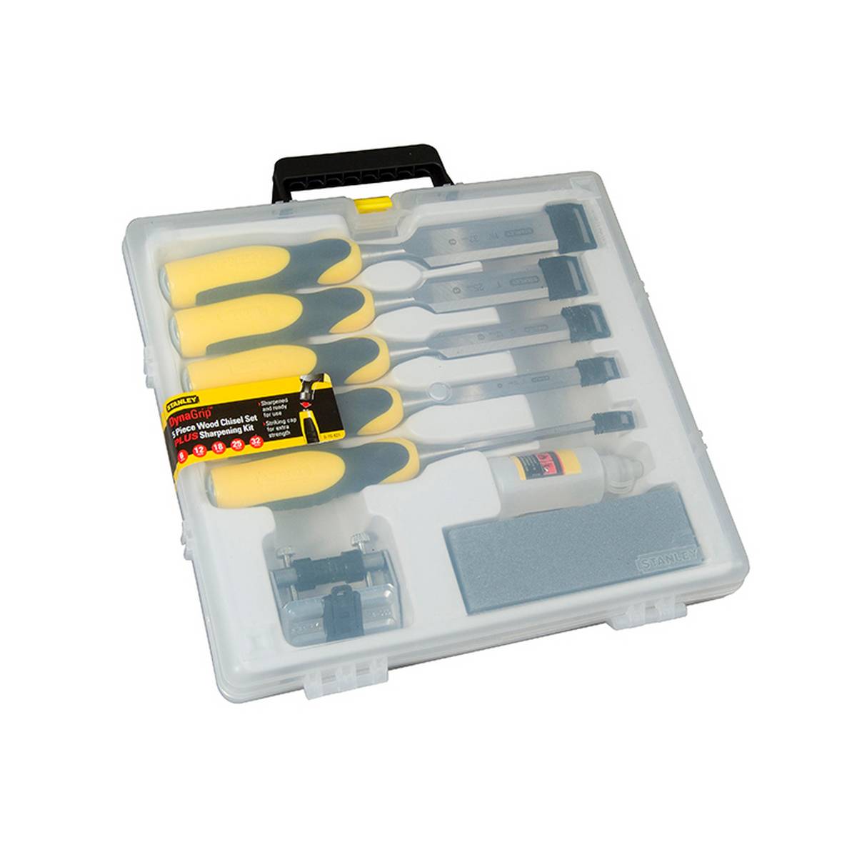 STANLEY ® DYNAGRIP™ CHISEL WITH STRIKE CAP SET, 5 PIECE + ACCESSORIES