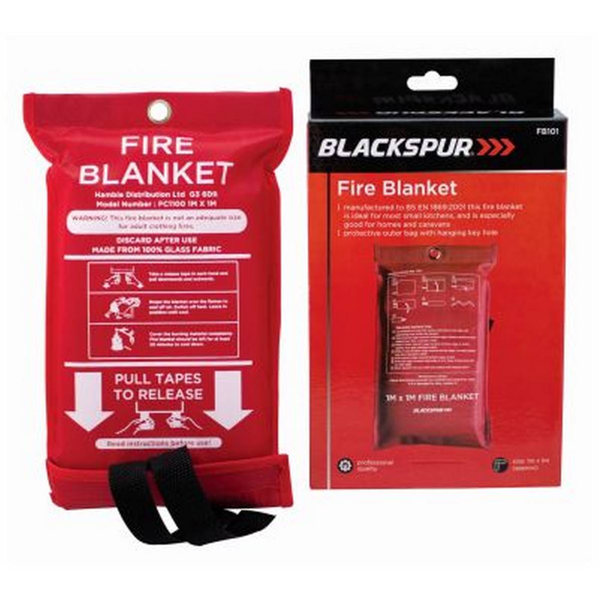 BLACKSPUR 1M X 1M FIRE BLANKET BB-FB101