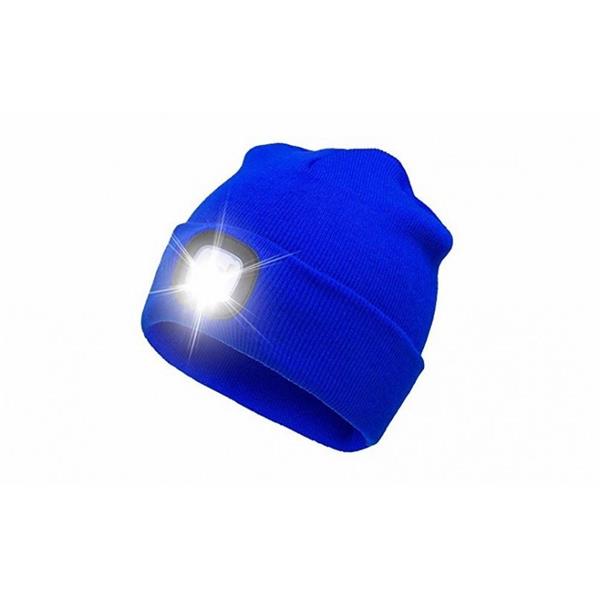 KINGAVON 4 SMD USB RECHARGEABLE HEADLIGHT HAT - BLUE