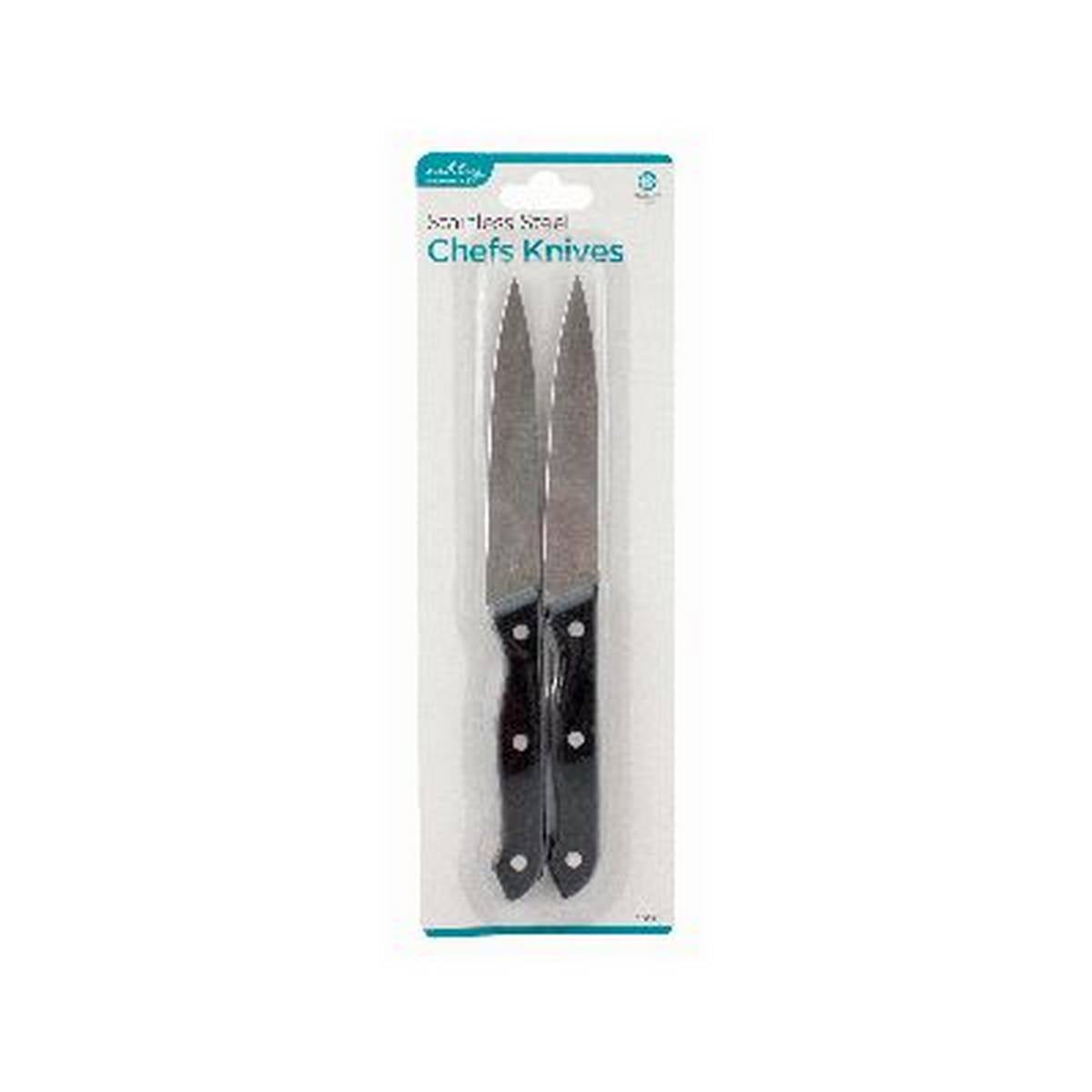 ASHLEY STAINLESS STEEL CHEFS KNIVES  SET 2PK BB-KN500