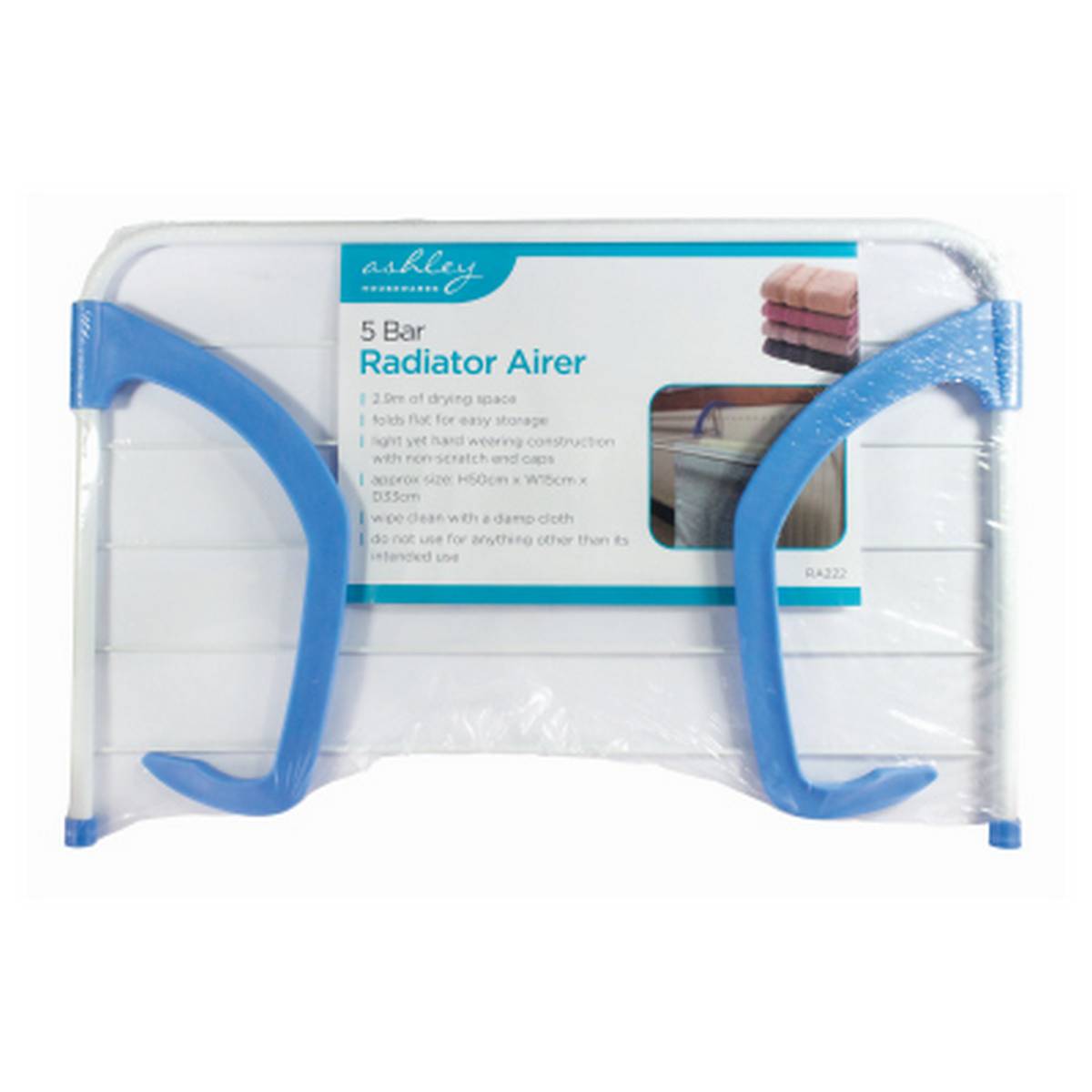 ASHLEY 5 BAR RADIATOR AIRER - BLUE BB-RA222