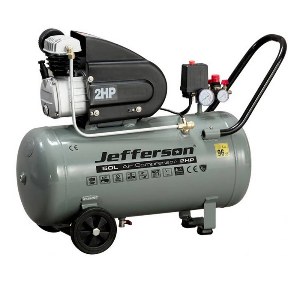 JEFFERSON 50 LITRE 2HP 8 BAR COMPRESSOR (110V) - Watson Hire