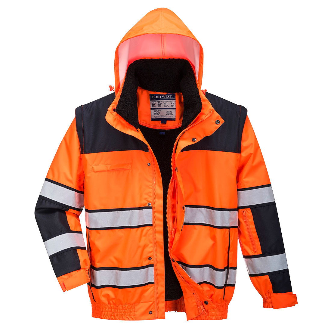 PORTWEST HI-VIS CLASSIC BOMBER JACKET - ORANGE