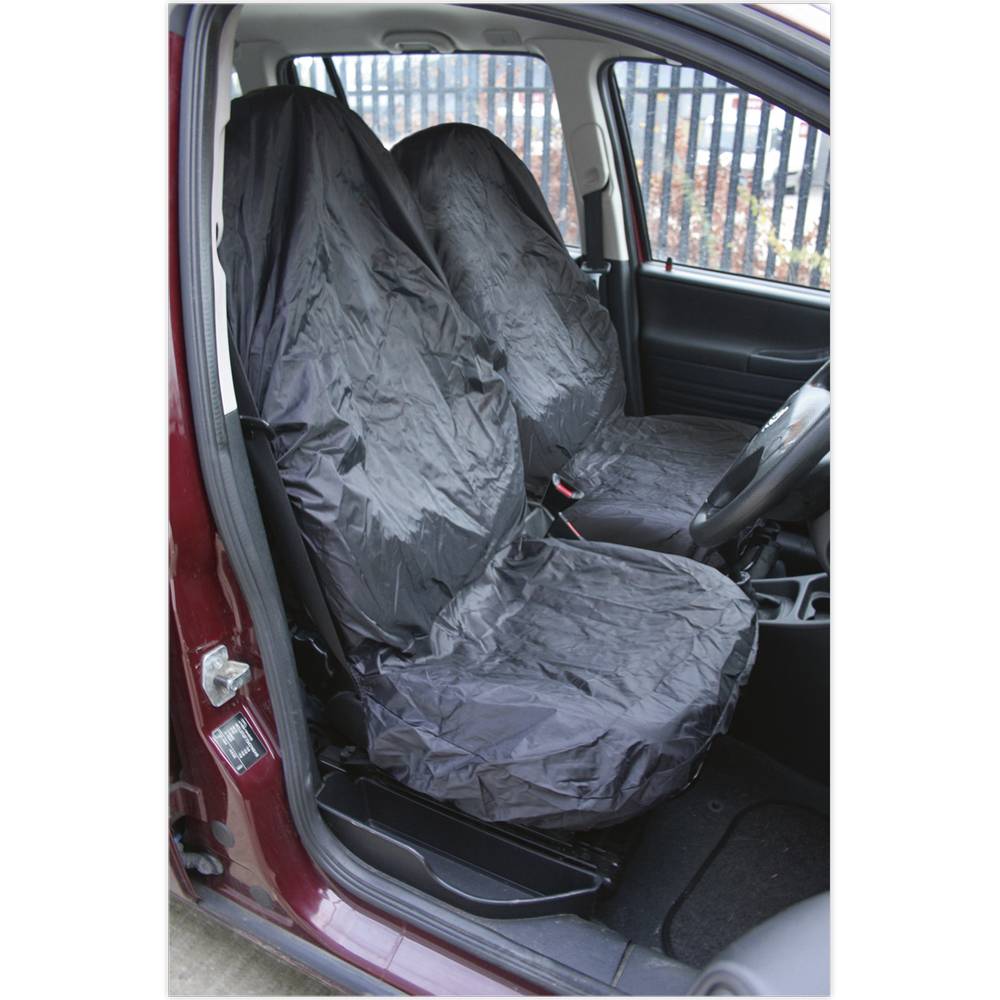 SEALEY 2 PC LIGHTWEIGHT FRONT SEAT PROTECTOR