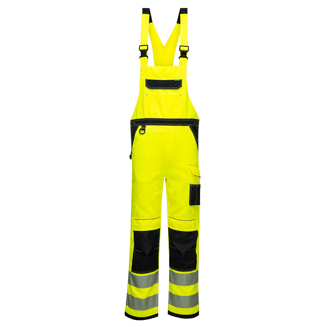 PORTWEST PW3 HI-VIS BIB & BRACE YELLOW/BLACK