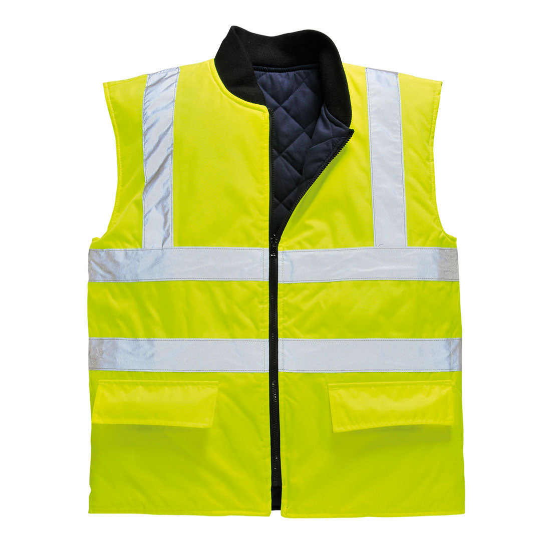 PORTWEST HI VIS REVERSIBLE BODYWARMER - YELLOW