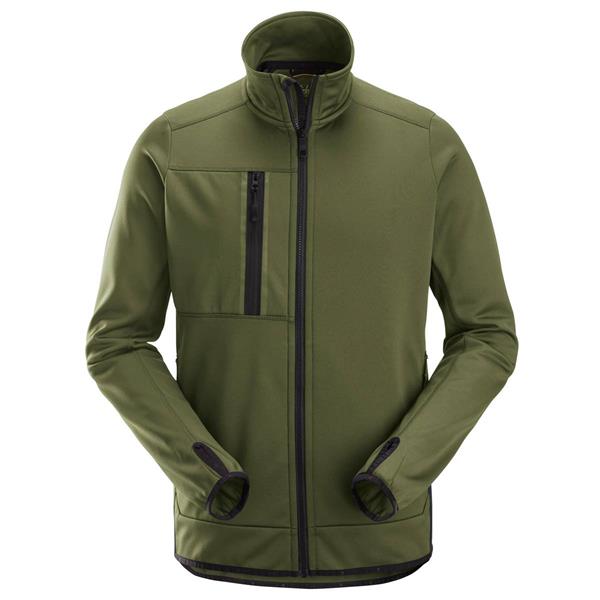 SNICKERS ALLROUNDWORK FULL ZIP FLEECE JACKET KHAKI GREEN