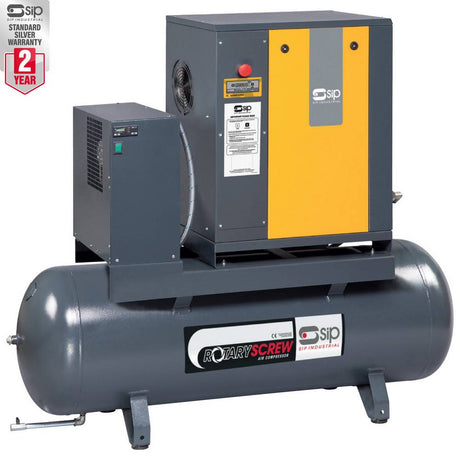 SIP RS5.5-08-270BD/RD 270LTR ROTARY SCREW COMPRESSOR WITH DRYER - Watson Hire