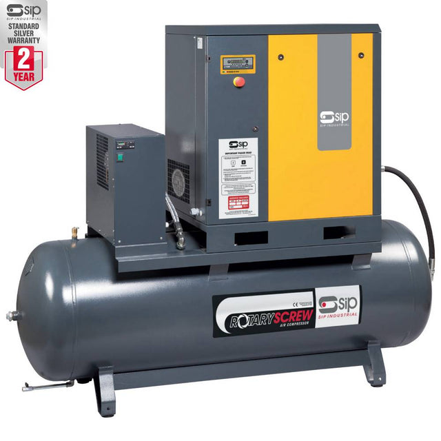 SIP RS08-08-500BD/RD 500LTR ROTARY SCREW COMPRESSOR WITH DRYER - Watson Hire