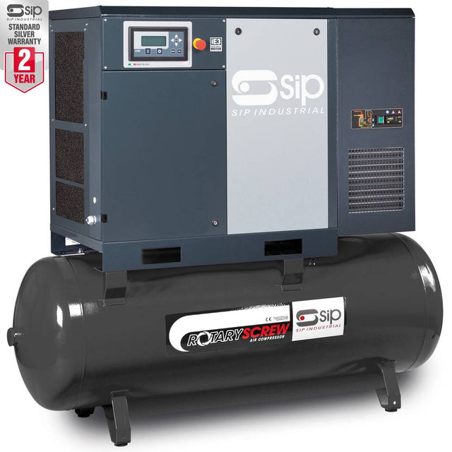 SIP RS15-10-500DD/RD 500LTR ROTARY SCREW COMPRESSOR WITH DRYER - Watson Hire