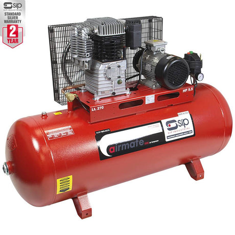 SIP ISBD5.5/270 270LTR INDUSTRIAL ELECTRIC COMPRESSOR - Watson Hire