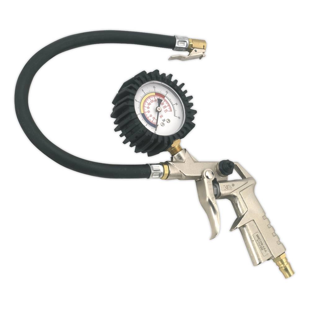 SEALEY TYRE INFLATOR WITH CLIP-ON CONNECTOR