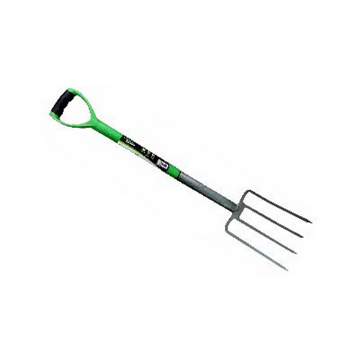 Green Blade Digging Fork: Plastic Coated Steel Shaft