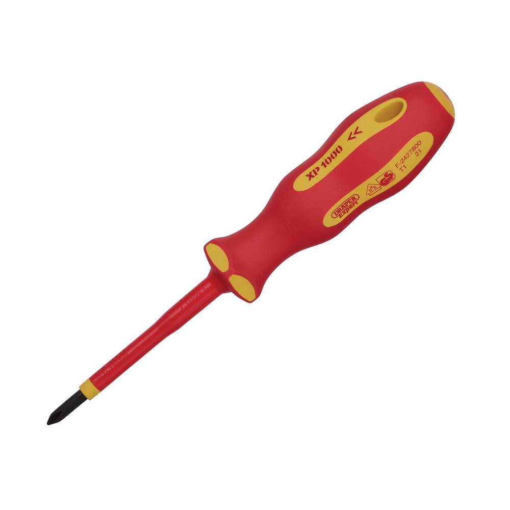 DRAPER XP1000 VDE CROSS SLOT SCREWDRIVER, NO.1 X 80MM