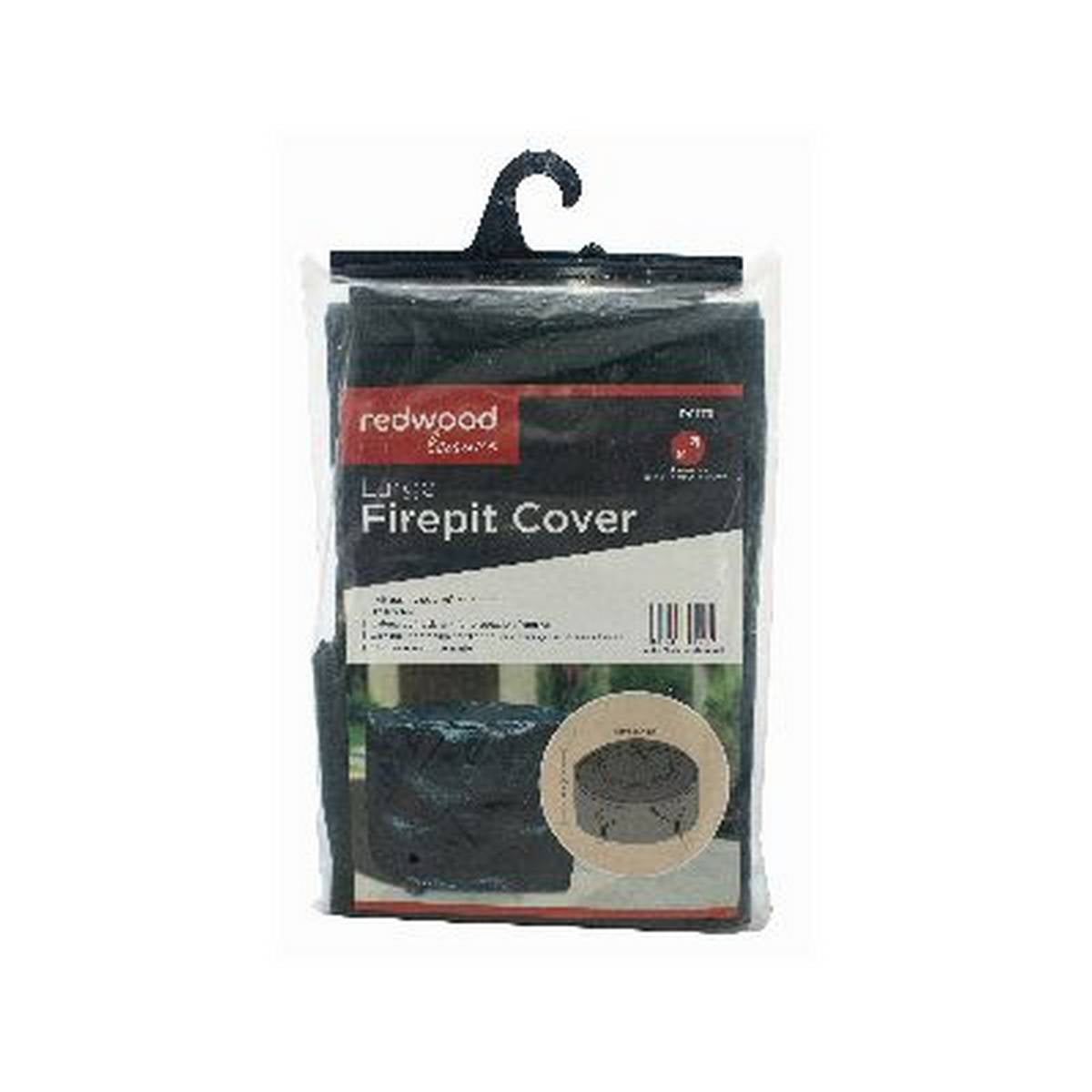 REDWOOD LARGE FIREPIT COVER BB-RC176