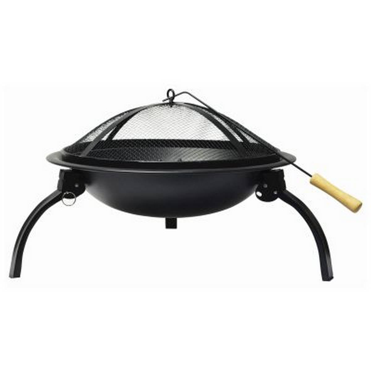 REDWOOD FIRE PIT WITH GRILL - 56CM X 45CM BB-CH712