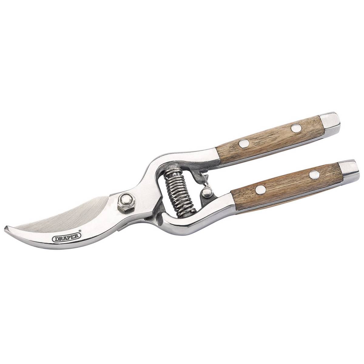 DRAPER BYPASS SECATEURS WITH ASH HANDLES, 210MM