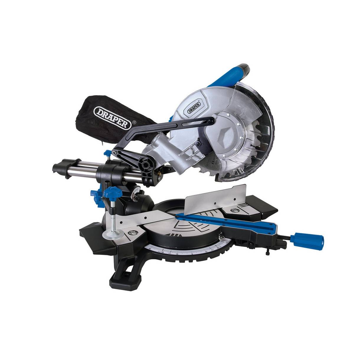 DRAPER SLIDING COMPOUND MITRE SAW WITH LASER CUTTING GUIDE, 210MM, 1500W