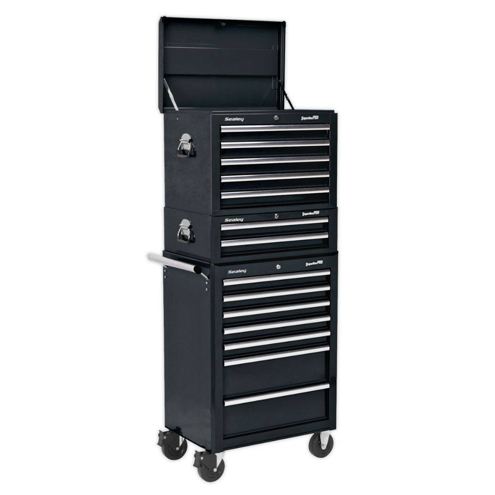 SEALEY TOPCHEST, MID-BOX & ROLLCAB 14 DRAWER