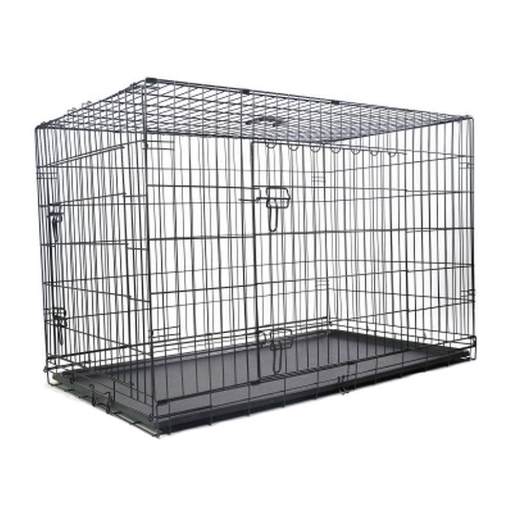 ASHLEY 36" DOUBLE DOOR FOLDING METAL DOG CRATE