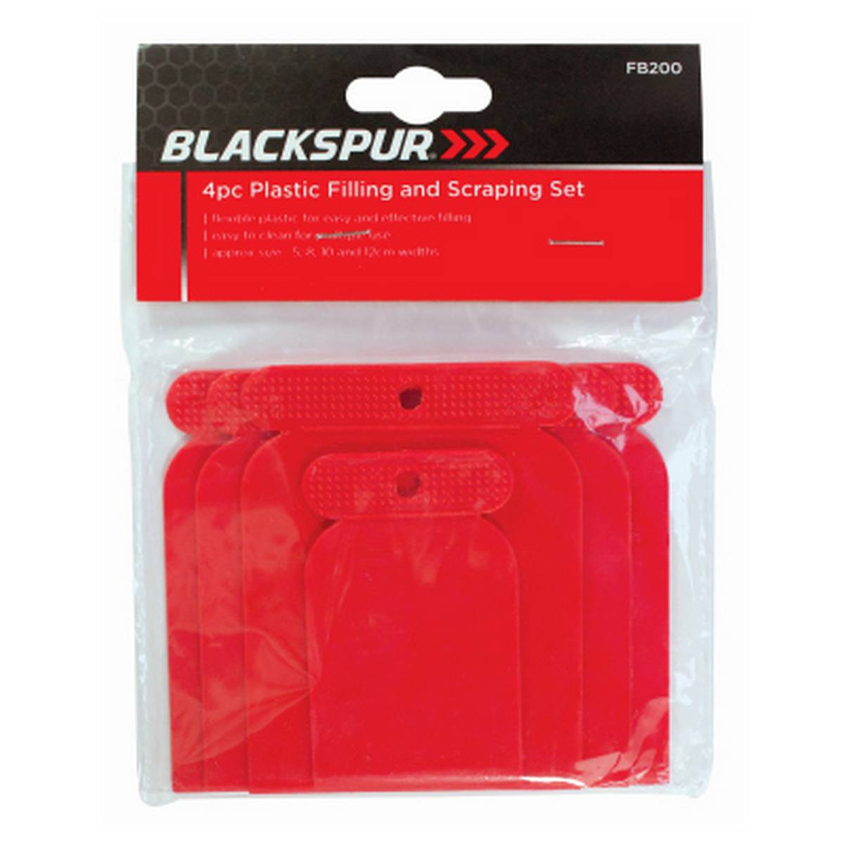 BLACKSPUR 4PC PLASTIC FILLING AND SCRAPING SET BB-FB200