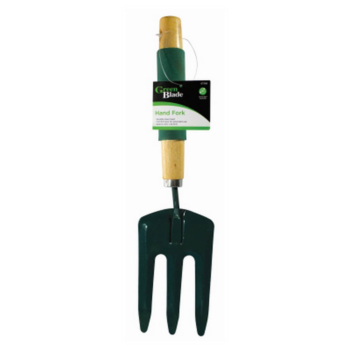 GREENBLADE GREEN BLADE HAND FORK WITH CUSHION GRIP WOODEN HANDLE BB-GT108
