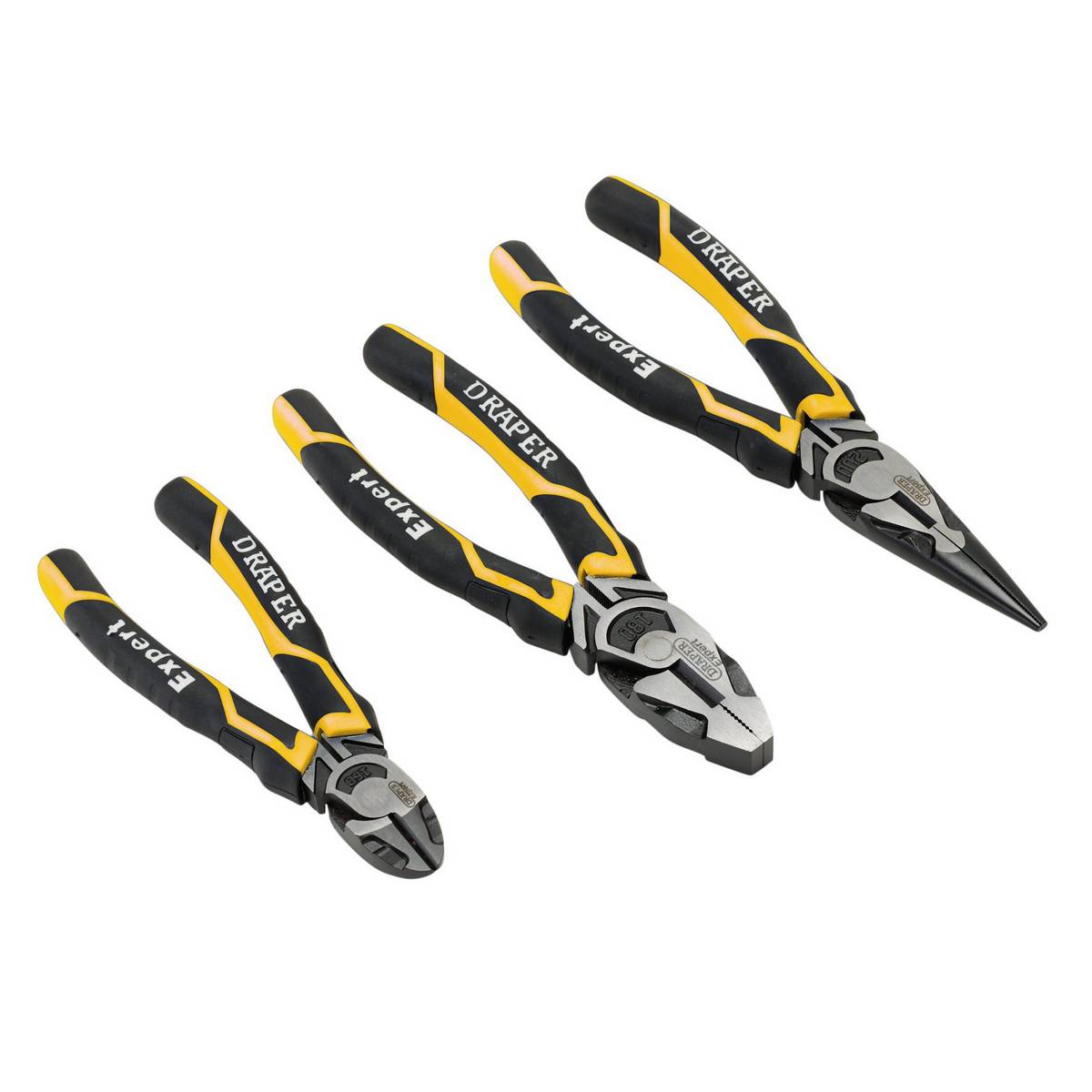 DRAPER EXPERT HIGH LEVERAGE PLIER SET, YELLOW (3 PIECE)