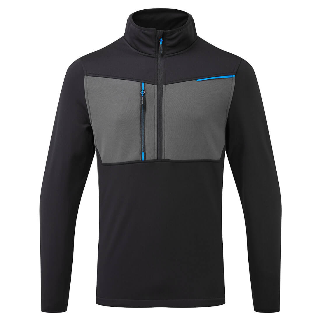 PORTWEST WX3 1/2 ZIP TECH FLEECE - BLACK